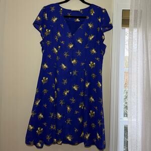 Blue Lemon Dress Size Large Button Up